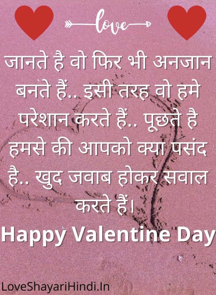 Valentine Day Shayari in Hindi 